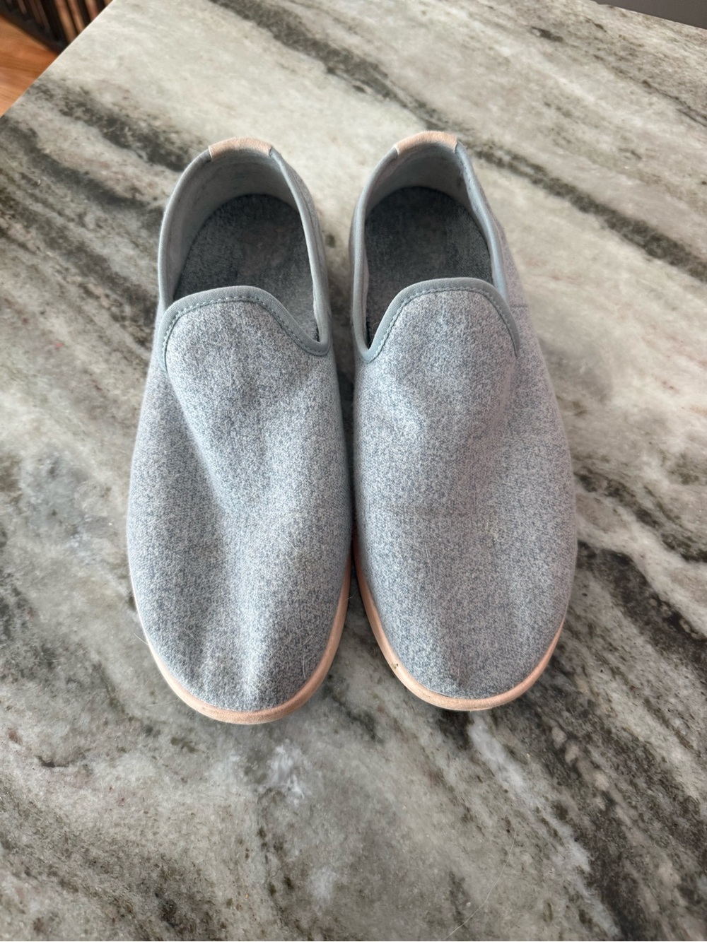 allbirds Men's Light Grey Wool Slip-On Loafers